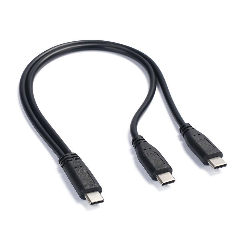 

USB C Cable Splitter Type C 1 to 2 Extension Cable Wire for PC Phone Tablet 15W 3A Power Adapter Cord Charging Converter Line 0.3m