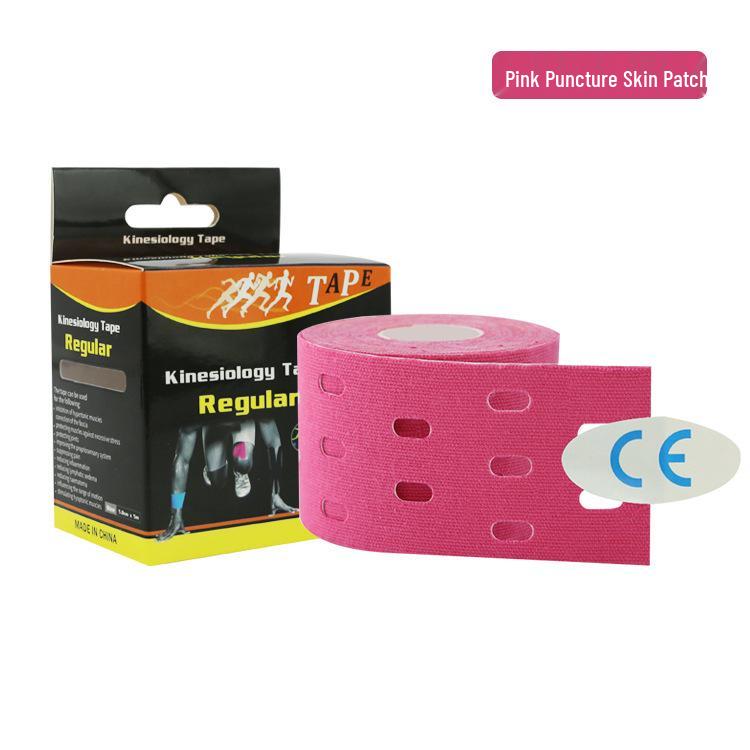 Perforated Kinesiology Muscle Tape: Breathable Elastic Adhesive for Sports Physiotherapy