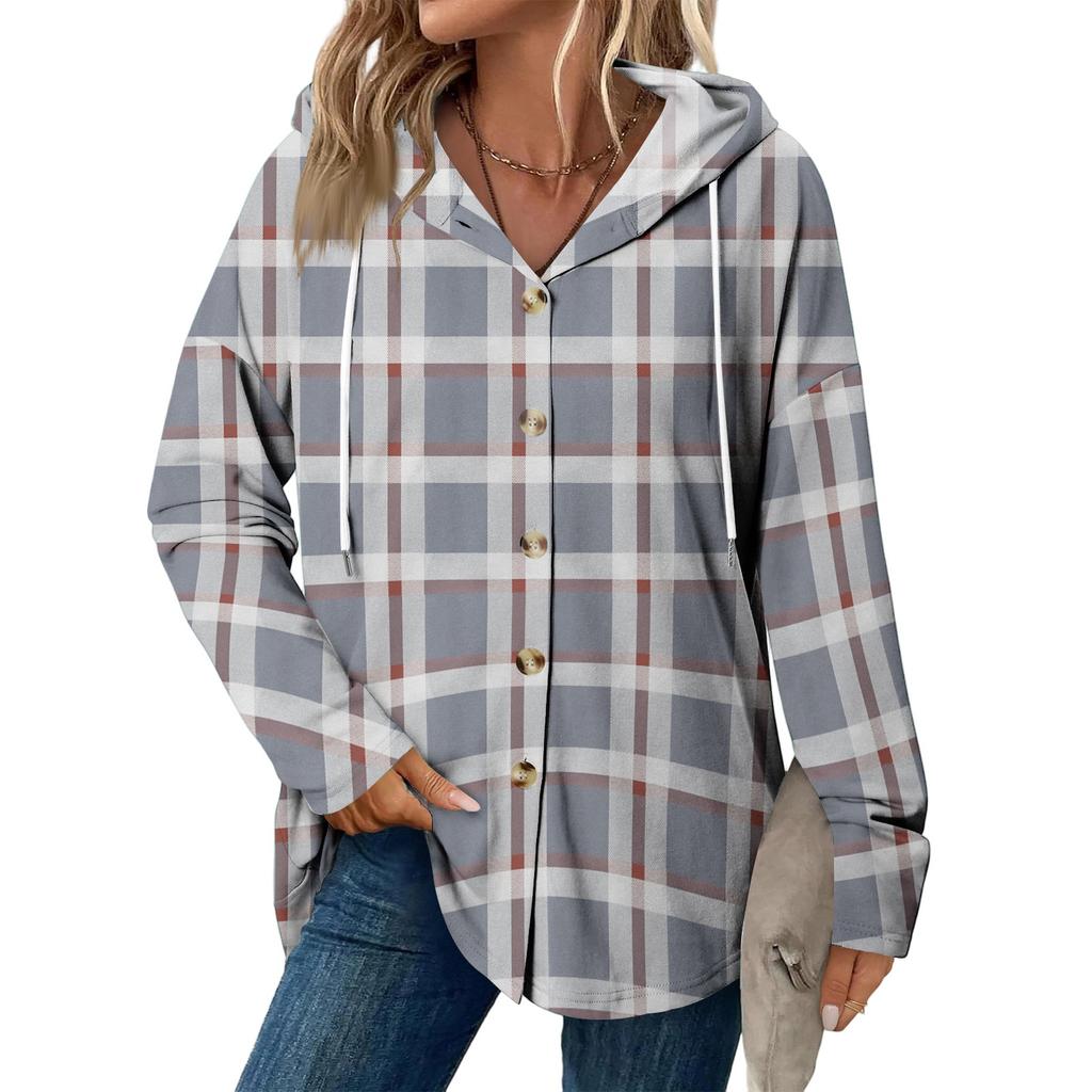 Dámský módní ležérní raglánový kabát se stahovací šňůrkou a dlouhým rukávem, vintage kabát s kapucí na knoflíky