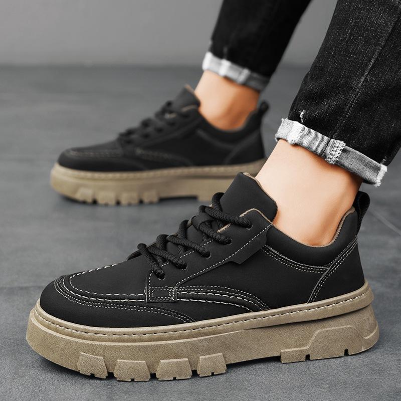 Low-top Leather Martin Trendy Shoes Men's Sports and Leisure Shoes Men's British Style Autumn Tooling Men's Shoes 2024 New