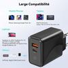 30W Fast Wall Charger - iPhone - 2 USB Ports - Black - Compatible iPhone 16 - Secure