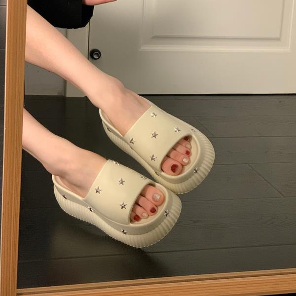 Fashion Shoes Woman's Slippers Beige Heeled Sandals Platform Rubber Flip Flops Slides Fashion 2025 Black Hawaiian Soft Luxury Casual