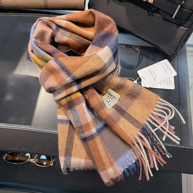 Sciarpa in lana pashmina 100% cashmere invernale per donna, scialli e stole spessi e caldi, sciarpa da donna con nappe e sciarpa