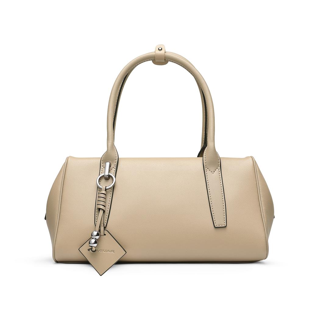 New JAGUAR Synthetic Leather Shoulder Bag, Handbag Women's Ecru/Black/Sand JL12301931