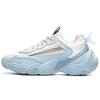 Synthetic Leather Low Top Chunky Sneakers Women's Blue White F12W144162FWS