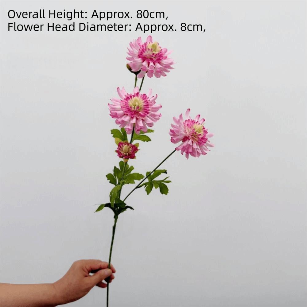 Stem Form Artificial Chrysanthemum With Buds Floral Decor Artificial DIY Gift  Indoor Room