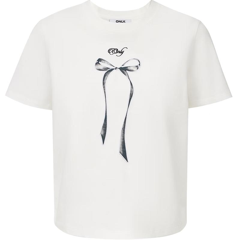 ONLY Women s 2026 Spring Butterfly Embroidered Cropped T-Shirt L