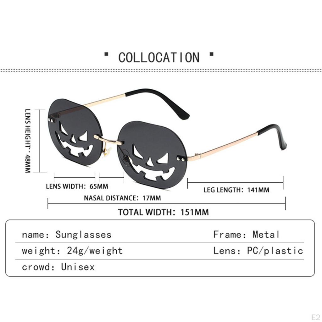 Cool Pumpkin Shape Sunglasses Hollow Small Shades Eyewear Eyeglasses Accessories Oval for Girls