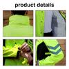 Fahrrad-Regenmantel und Hose Set für Damen Herren Regendicht Leicht Reflektierend Motorrad Windbreaker Jacken Hosen 3XL