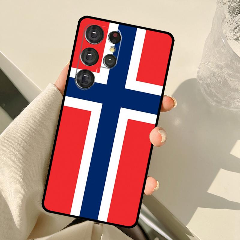 Norway Flag Case For Samsung Galaxy S22 Ultra S21 S20 S24 S25 Ultra S9 S10 Plus S23 FE S24 FE Back Cover