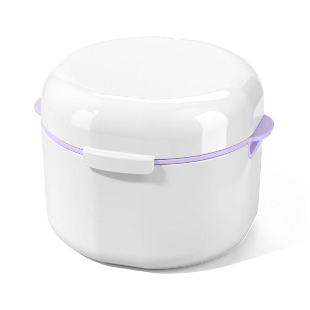 Portable Durable Oral Care Mouthguard Container Teeth Braces Denture Box Dental Storage Case Cleaning Box False Teeth Bath Case