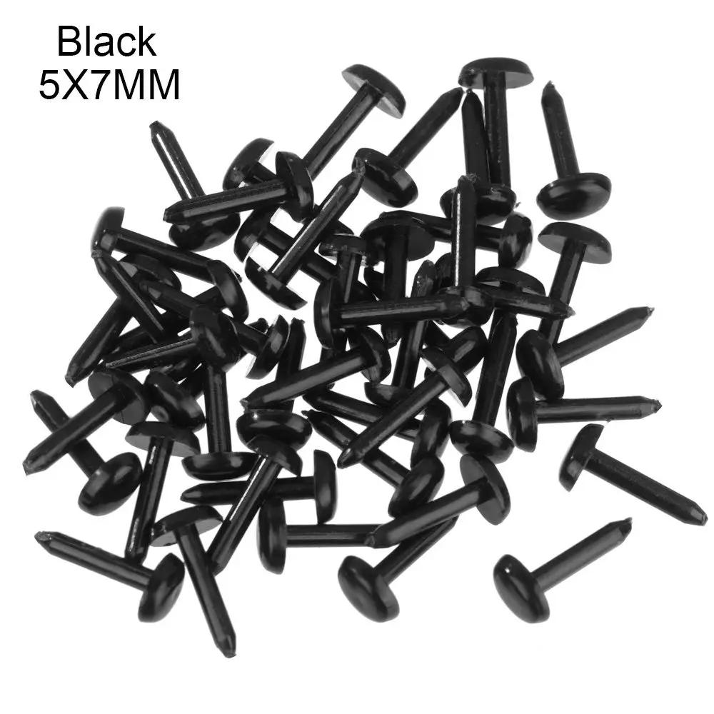 100Pcs/Bag Safety Oval Nose for Teddy Dog 4X5MM/5X7MM DIY Black Plastic Stuffed Doll Eyes  Doll Eyes Safety Oval Nose