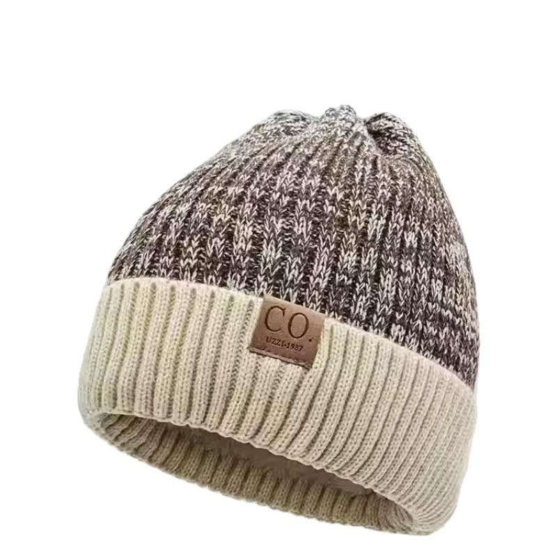 Cold Hat Men's Autumn and Winter Korean Style Warm Knitted Hat Japanese Versatile Plus Velvet Ear Protection Wool Hat Women's Head Hat