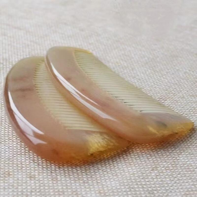 Thickened Portable Natural Horn Head Massage Comb