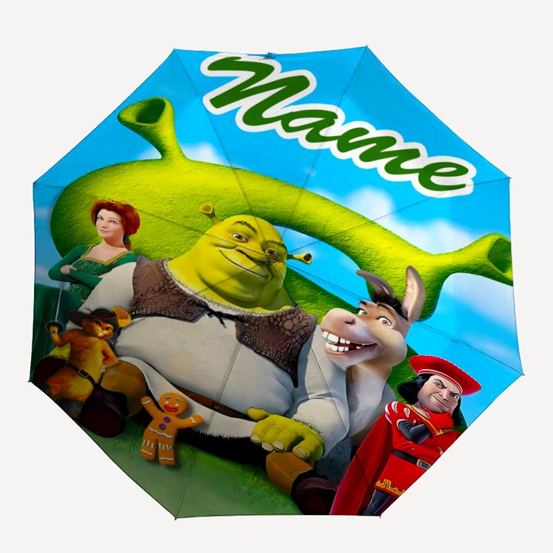 Personalized Name S-Shrek Print Umbrella - Automatic Open/Close, Eight-Rib Durable Frame, Automatic Folding Umbrella