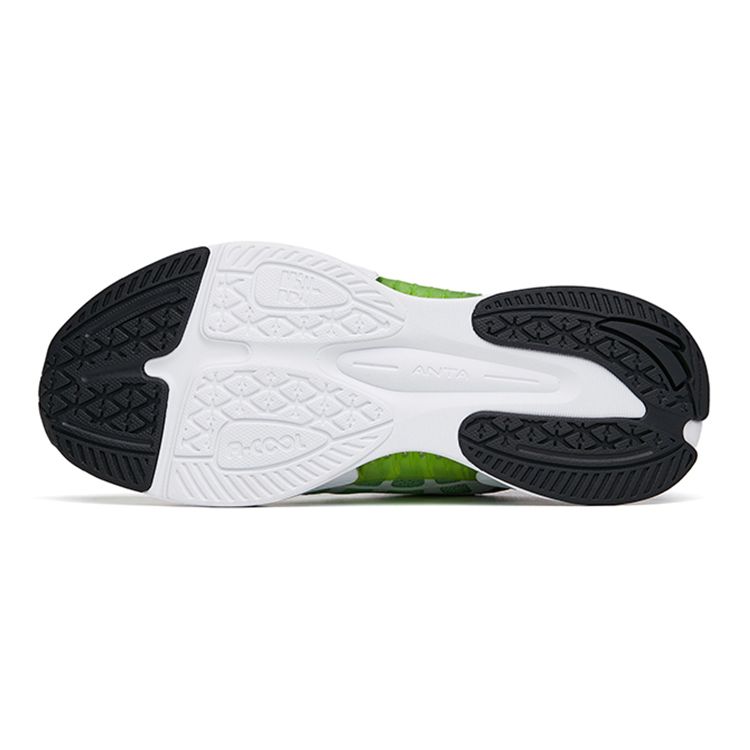 Anta Wind Chaser 4.0 Stubborn Bounce Non-Slip Wear-Resistant Breathable Low-Top Running Shoes Kids Sneakers White Black Green 312225516-7