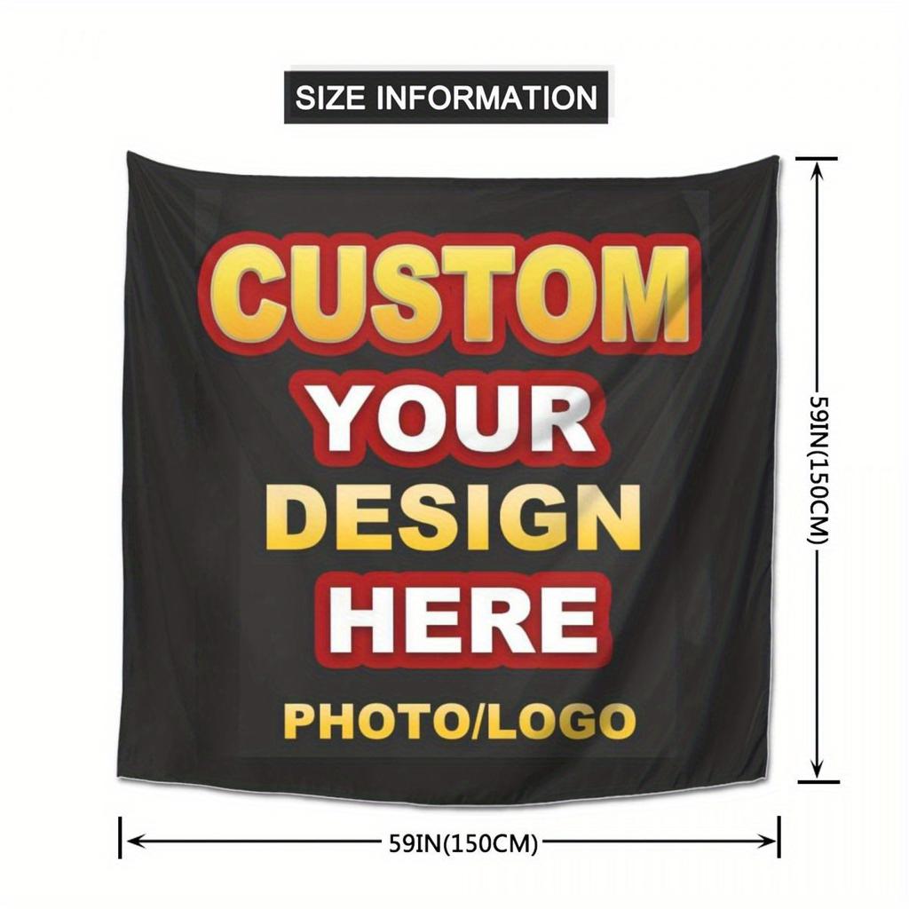 Customizable Wall Tapestry: Personalize Your Space With Your Own Design, Photo, Or Logo – Perfect For Adding A Unique