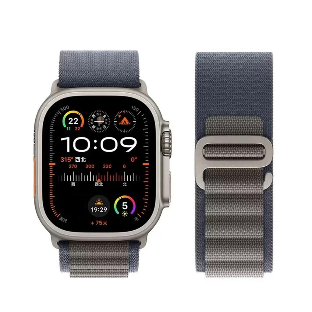 Alpine Strap for Apple Watch Bands 44mm 40mm 49mm 45mm 41mm 38mm 42mm Nylon Bracelet Iwatch Ultra 2 Series 9 3 4 5 6 7 8 SE Belt