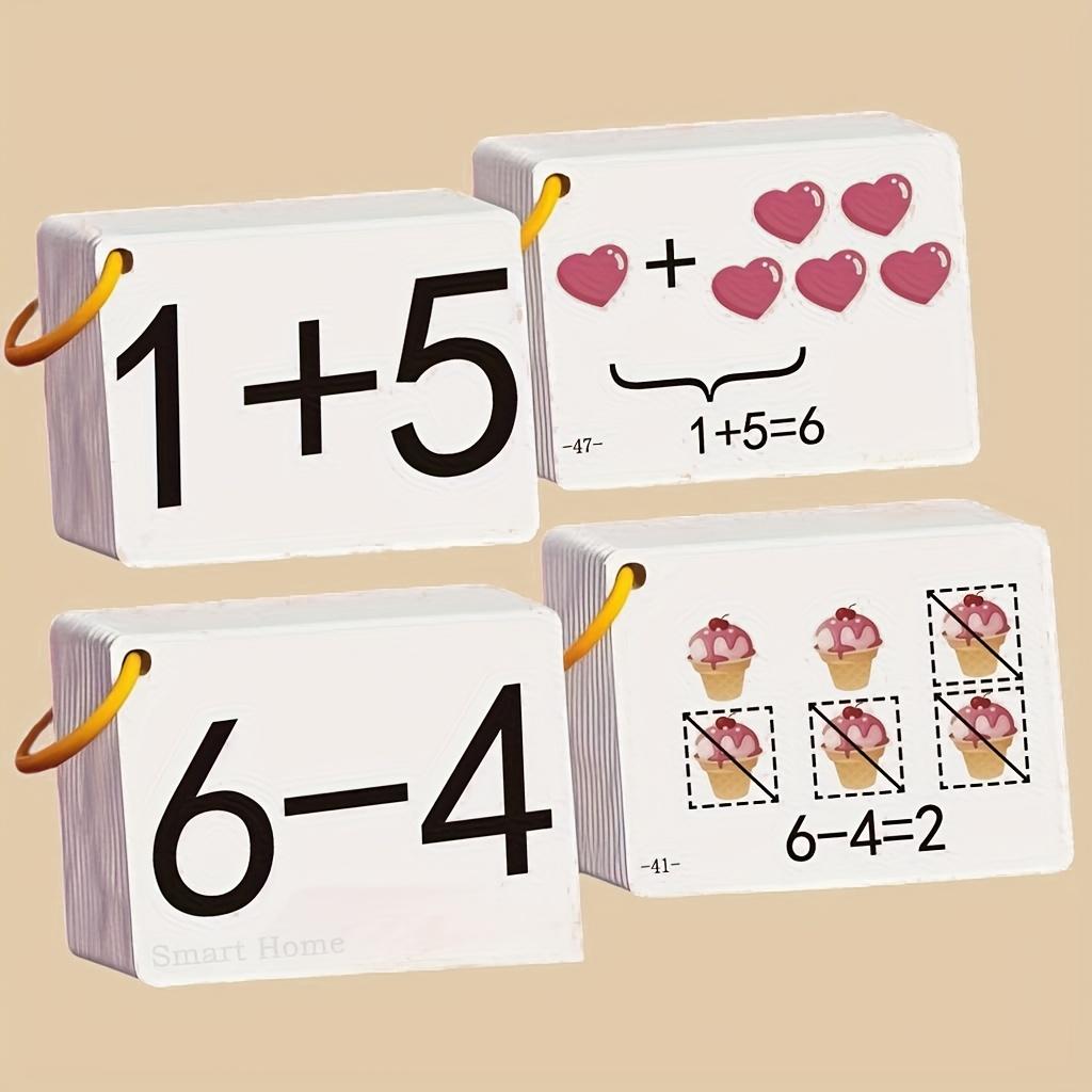 132 Cards of Addition & Subtraction Within 0-10 a Complete Set ideal for Early Development Arithmetic Abilities Multiplication and
