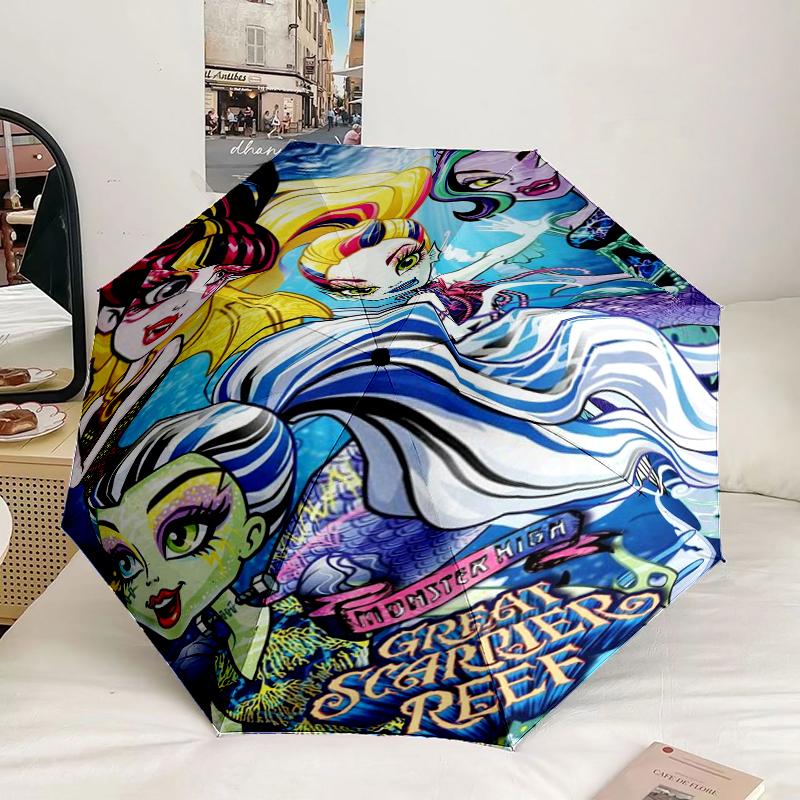 Monster Creatures Umbrella 8-Frame for Travel, camping, Casual Lightweight Portable Umbrella, Essential for every family Holidays Birthday Gift
