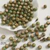 Handmade Cute Flower & Heart Green Ceramic Beads for DIY Jewelry
