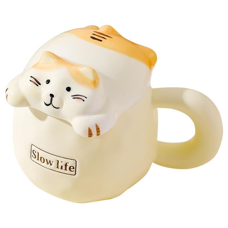 Creative Three Dimensional Cute Cartoon Ceramic Mug Girl Gift Cup Coffee Cup Water Cup Children Drinking Water Cup