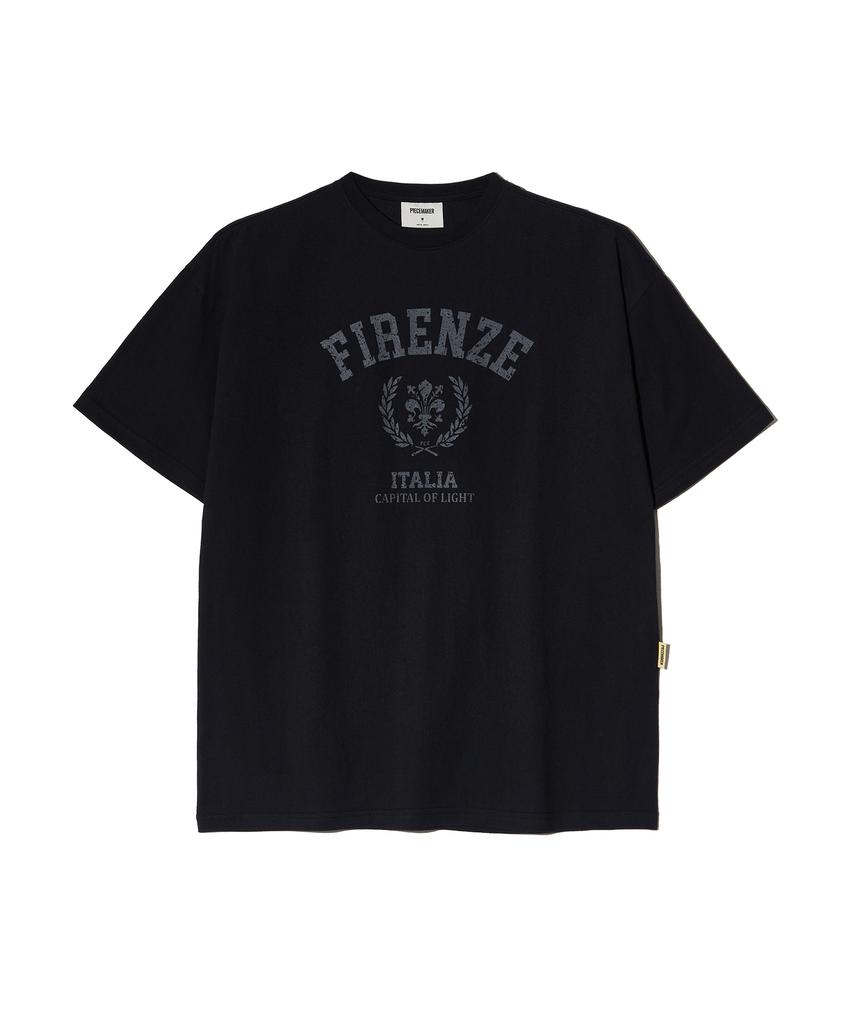 PEACE MAKER Vintage Florence Lily Short Sleeve T-Shirt (Charcoal)