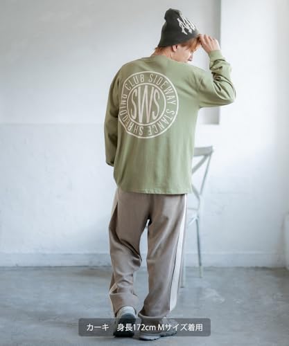 IMPROMES Lässiges SIDEWAYSTANCE Kreislogo Langarm-T-Shirt, Herren, Schwarz