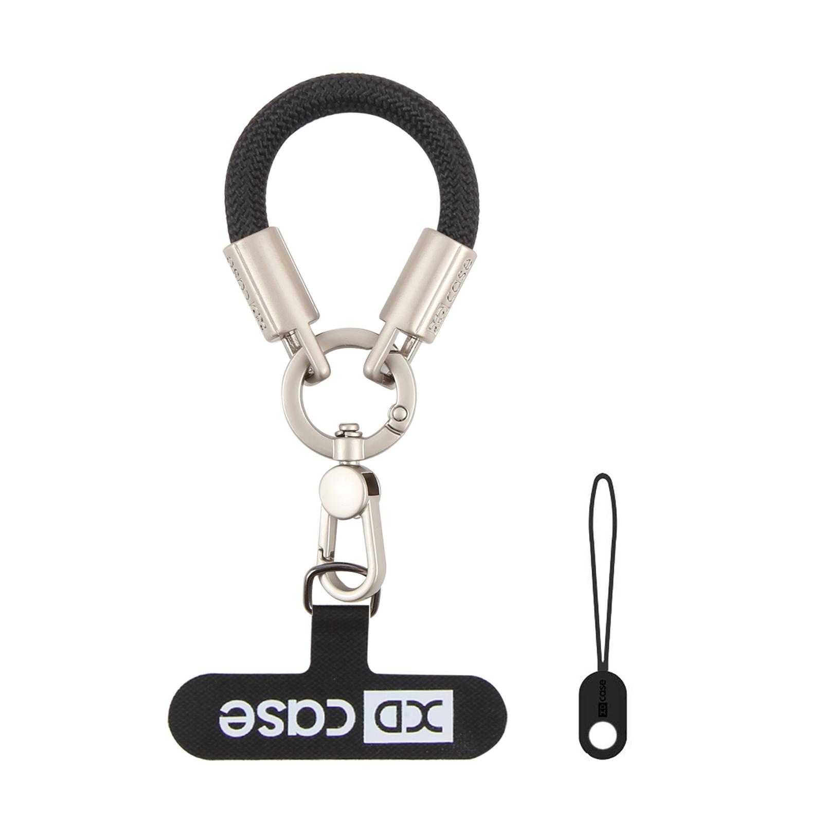 XDcase10.6cm Fashionable Phone Case Rope Anti-Lost Phone Wrist Lanyard Safety Tether with Metal Buckle чёрный