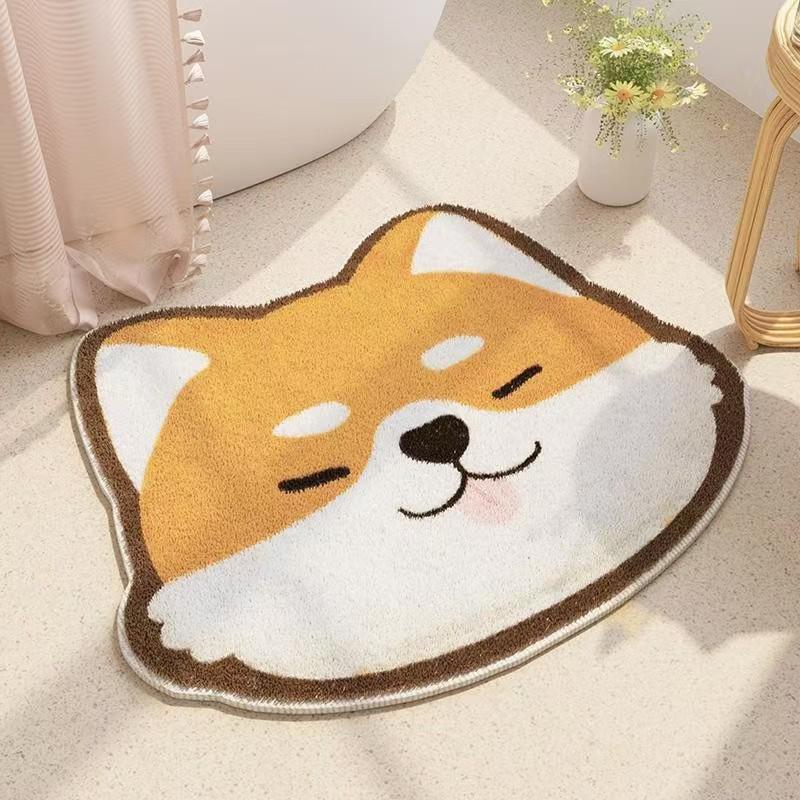 Temu Kreslená Kočka Protiskluzová Absorpční Koupelnová Předložka, Koberec z Imitace Kašmíru do Obývacího Pokoje, Kreativní a Zesílený Design.