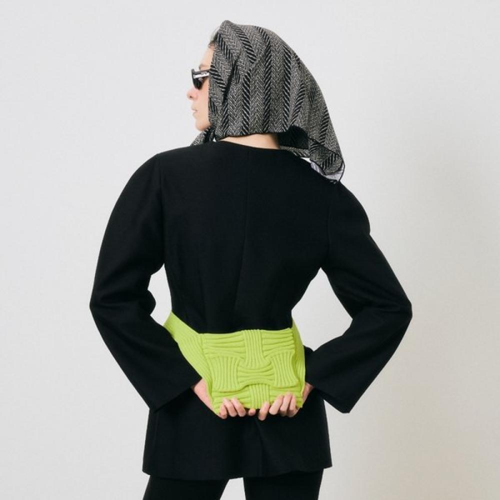Pleatsmama Bow Crossbody Bag Lime