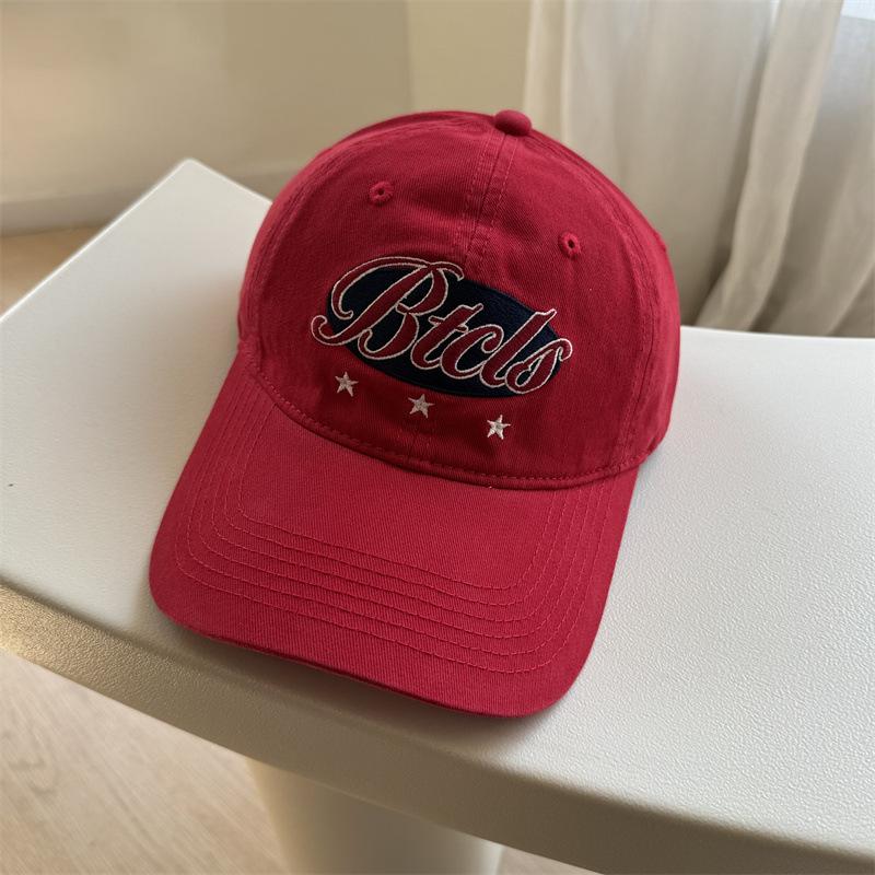 Tide brand letter embroidery soft top baseball cap men's and women's spring and summer versatile sunshade cap shows small face
