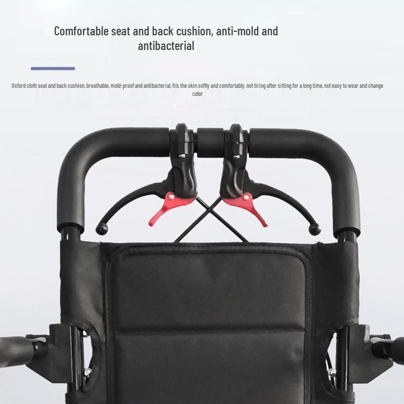 Portable Lightweight Folding Travel Wheelchair for Elderly Mobility