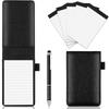 Kleines Taschennotizblockhalter-Set mit Stift Notizbuch Mini Tragbar Leder Notizbücher Schreibblöcke Büro Schulbedarf