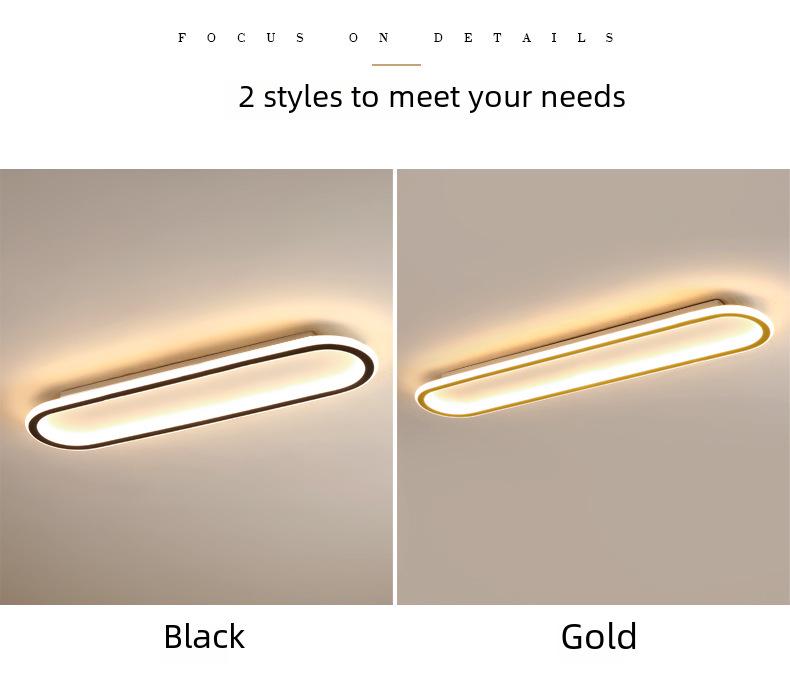 2024 Modern Long Strip Ceiling Light for Hallway, Bedroom, Dining Room, Balcony, Walk-in Closet, and Staircase