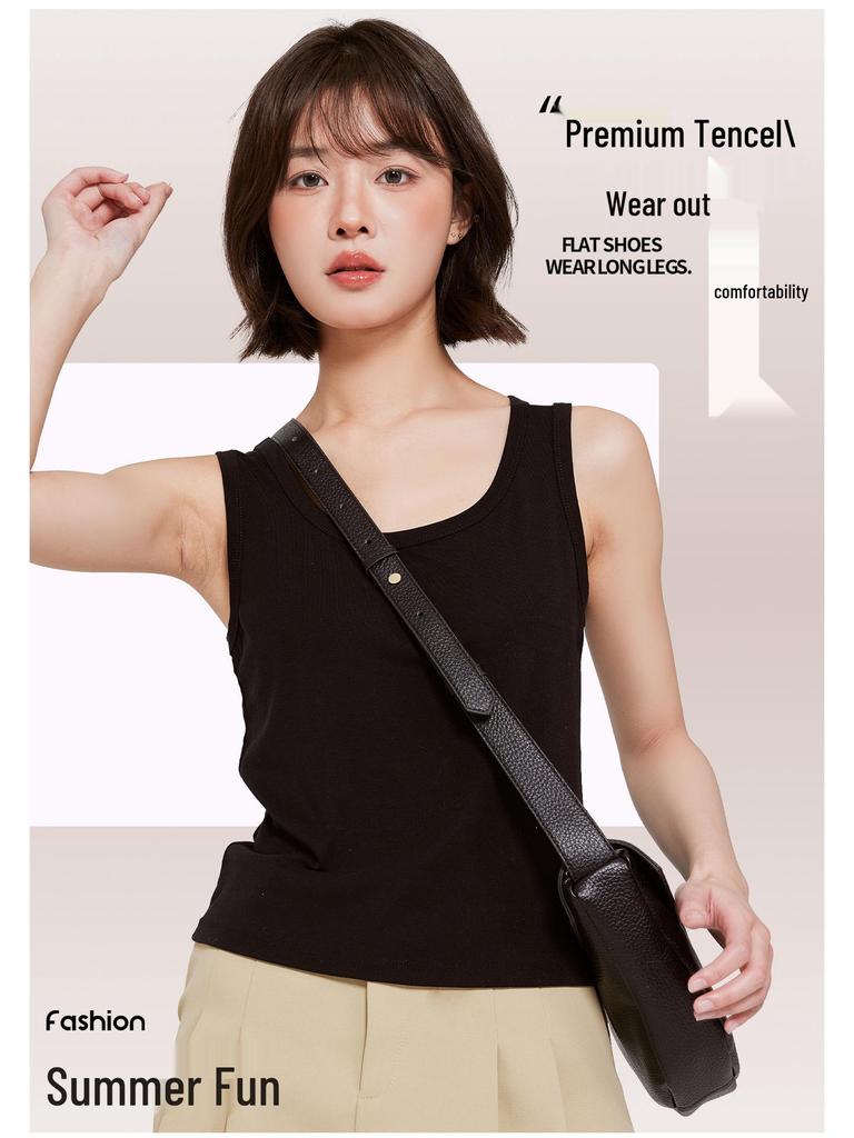 2026 Women's Slim Fit Sleeveless Round Neck Camisole Top
