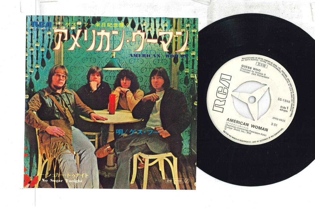 7inch Record GUESS WHO - American Woman / No Sugar Tonight SS1946PROMO RCA 1970 Japan Rock Used