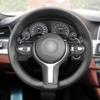 Black Steering Wheel Leather Cover Trim For BMW 1 Series F20 F21 2014 -