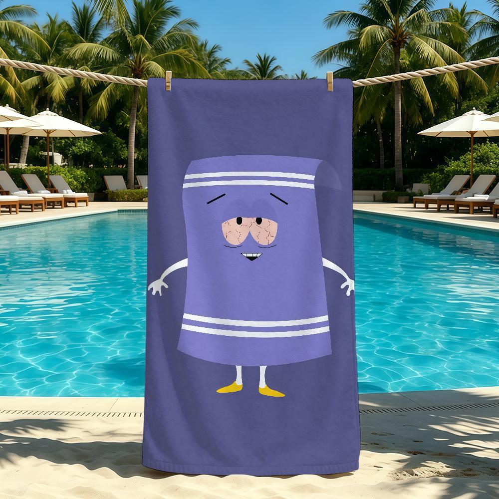 T-Towelie Cartoon Animation Towel For Outdoor Camping Beach Towel Super Absorbent Quick-Drying Summer Towel