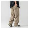 Men S Vintage Loose Fit Cotton Casual Solid Long Trousers