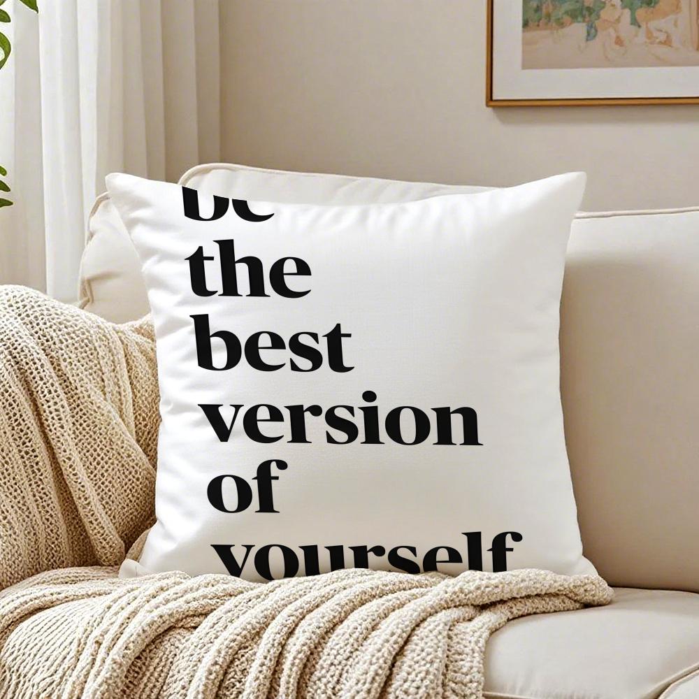 Black White Quote Pillow Modern Decor Cushion Cushion Cover Pillowcase Antidustmite Living Room Sofa Decor Cushion Room