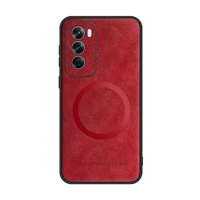Magnetic Wireless Charge Leather Phone Case for Oppo Reno 12 11 10 9 8 7 Pro / 10 Pro+ / Find X5 Lite Luxury Soft Bumper Cover