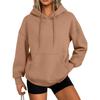 Women's Fashion Casual Solid Color Pocket Long Sleeve Hoodie