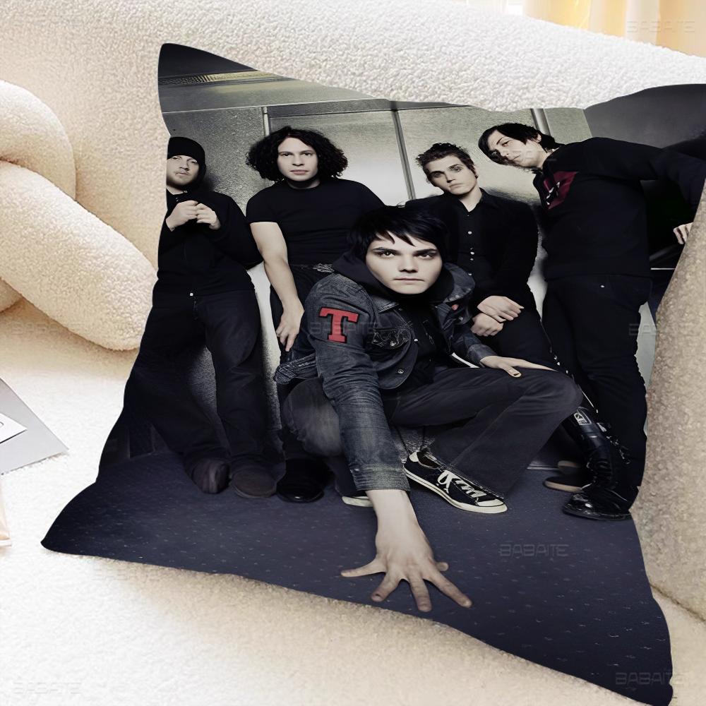 

My C-Chemical Roman-ce Band Pillowcase Toon Gift Cushion Cover Bedroom Home Sofa Chair Seat Decor Pillow Case 16x16Inch