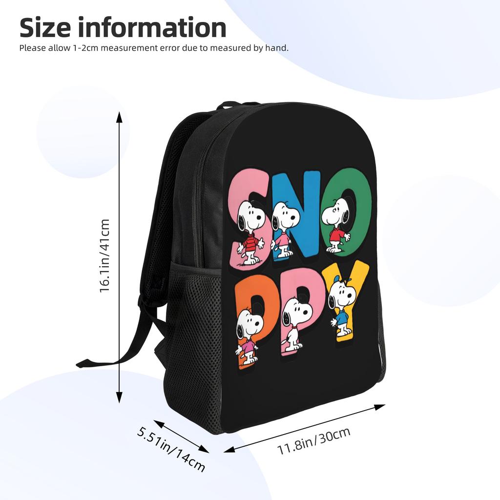 S-Snoopies Travel Backpack Women Men School Laptop Bookbag Manga College Student Daypack Bags