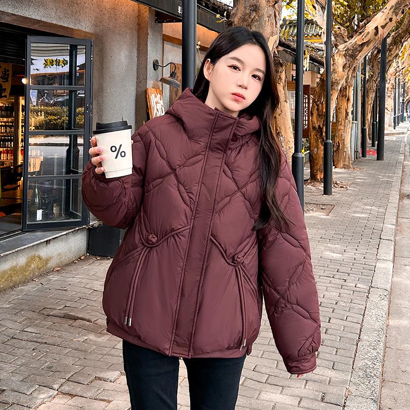 Fashionable foreign style new Chinese style down cotton jacket women's 2025 winter short stand-up collar buckle slimming warm jacket