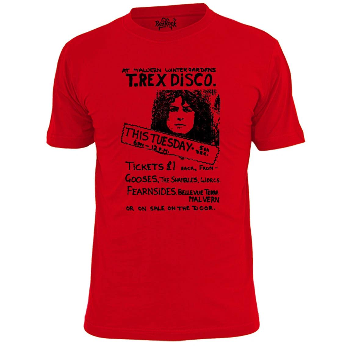 Mens T Rex Malvern Winter Gardens Inspired Glam Rock Gig T shirt Bolan 3XL