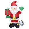 LED Inflatable Cute Air Blown Up Toy Illuminated Santa Claus Ornament Lighted Giant Model Ornament for Xmas Garden Party Decor