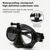 Snorkeling Mask with Action Cam Mount Dry Snorkel Set Comfortable Silicone Diving Goggle for Travel Easy Breathing