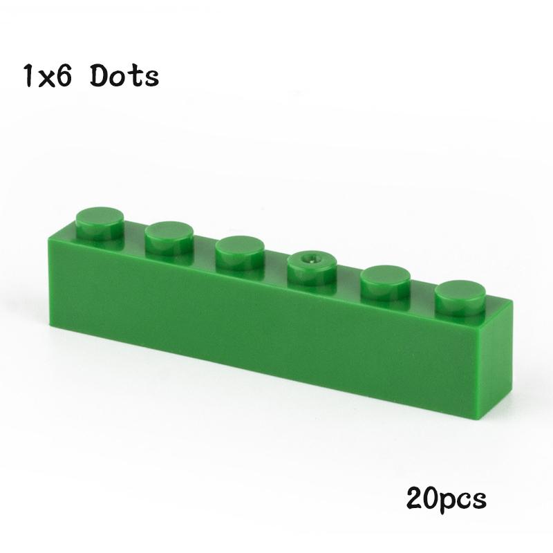 20 Pezzi Pezzi MOC 3009 Mattone 1 x 6 Compatibile Fai da Te Assemblaggio Blocchi da Costruzione Particelle Giocattolo Puzzle Cervello Bambino Regalo di Compleanno